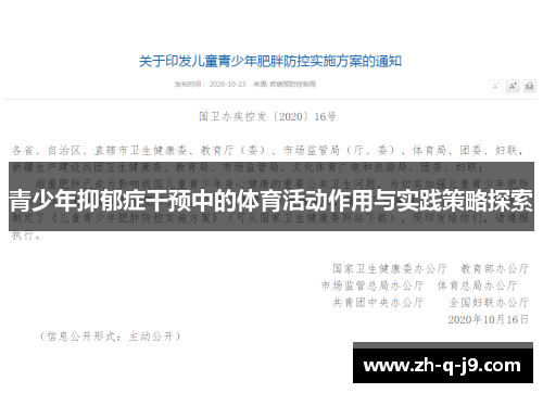 青少年抑郁症干预中的体育活动作用与实践策略探索
